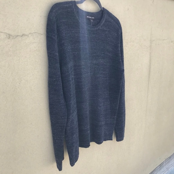 Mens Michael Kors Waffle Knit Crewneck Sweater - Picture 3 of 8